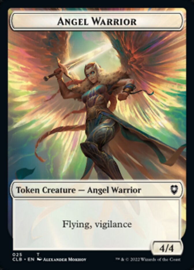 Kor Warrior // Angel Warrior Double-sided Token [Commander Legends: Battle for Baldur's Gate Tokens] | Exor Games Summserside