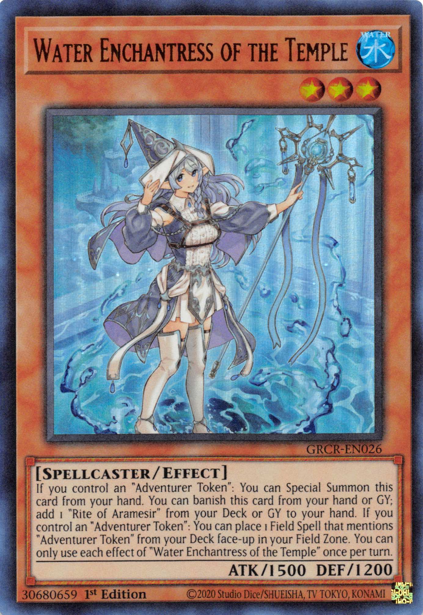 Water Enchantress of the Temple [GRCR-EN026] Ultra Rare | Exor Games Summserside