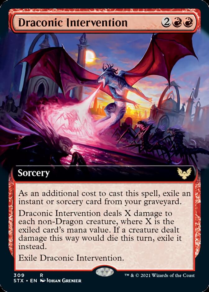 Draconic Intervention (Extended) [Strixhaven: School of Mages] | Exor Games Summserside