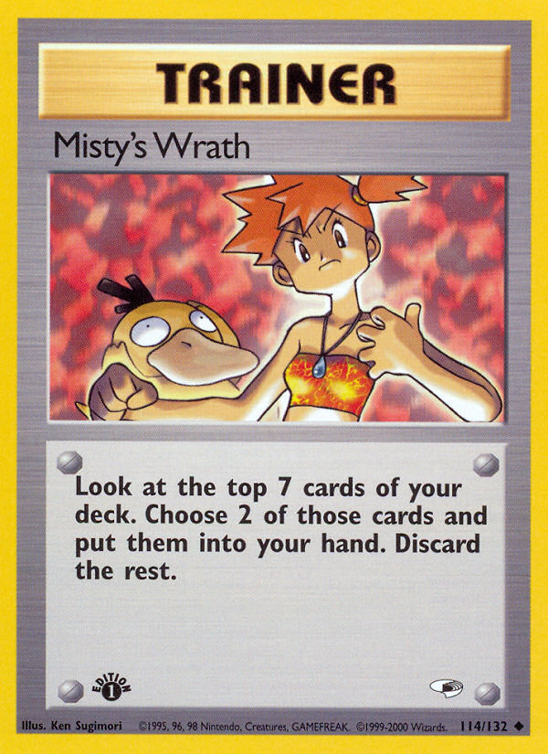 Misty's Wrath (114/132) [Gym Heroes 1st Edition] | Exor Games Summserside