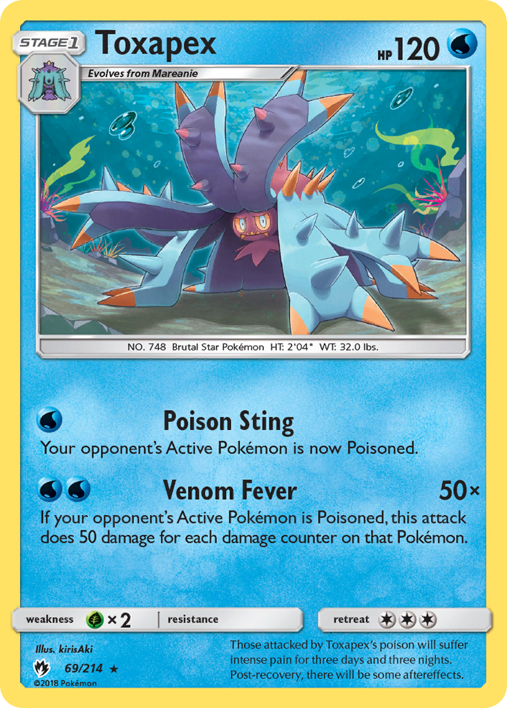 Toxapex (69/214) [Sun & Moon: Lost Thunder] | Exor Games Summserside
