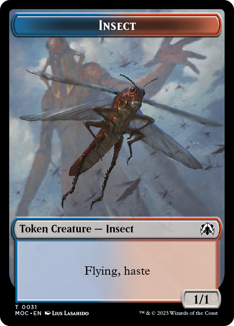 Soldier // Insect Double-Sided Token [March of the Machine Commander Tokens] | Exor Games Summserside