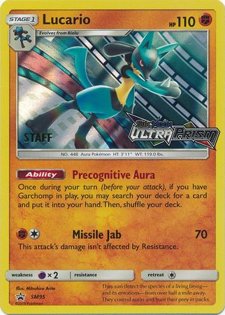 Lucario (SM95) (Staff Prerelease Promo) [Sun & Moon: Black Star Promos] | Exor Games Summserside