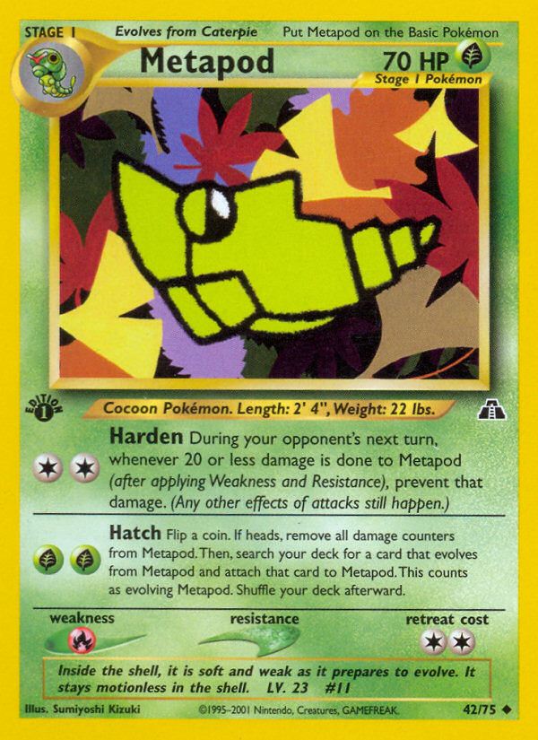 Metapod (42/75) [Neo Discovery 1st Edition] | Exor Games Summserside