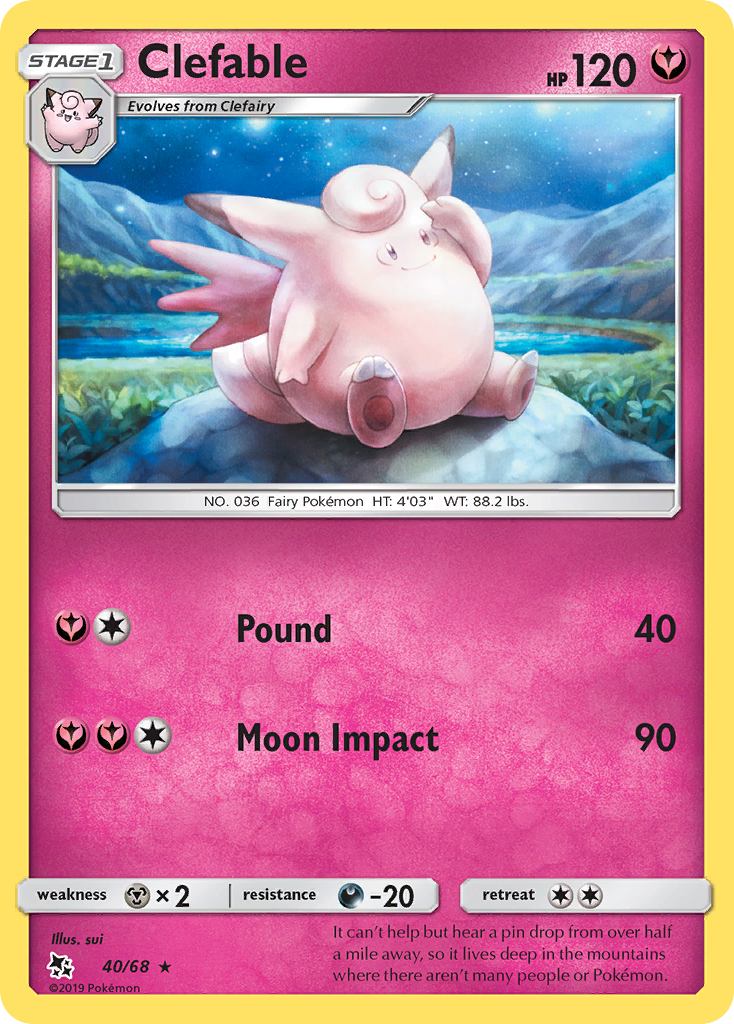 Clefable (40/68) [Sun & Moon: Hidden Fates] | Exor Games Summserside