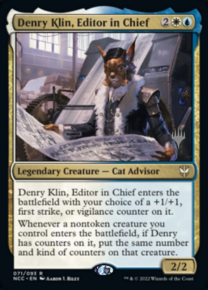 Denry Klin, Editor in Chief (Promo Pack) [Streets of New Capenna Commander Promos] | Exor Games Summserside