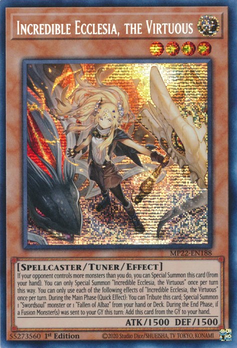 Incredible Ecclesia, the Virtuous [MP22-EN188] Prismatic Secret Rare | Exor Games Summserside