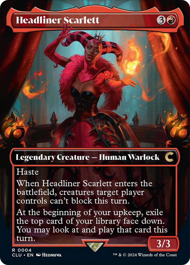 Headliner Scarlett (Borderless) [Ravnica: Clue Edition] | Exor Games Summserside