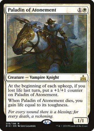 Paladin of Atonement [Rivals of Ixalan] | Exor Games Summserside