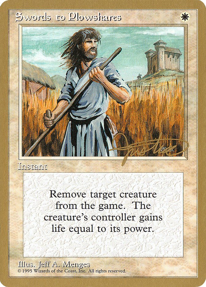Swords to Plowshares (Mark Justice) [Pro Tour Collector Set] | Exor Games Summserside
