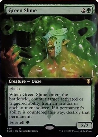 Green Slime (Extended Art) [Commander Legends: Battle for Baldur's Gate] | Exor Games Summserside