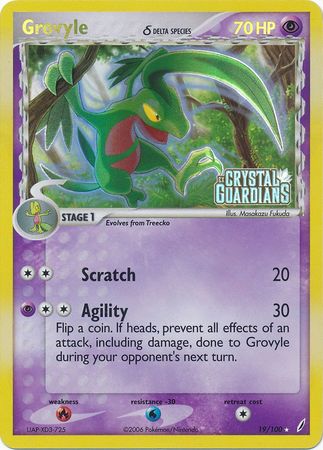 Grovyle (19/100) (Delta Species) (Stamped) [EX: Crystal Guardians] | Exor Games Summserside