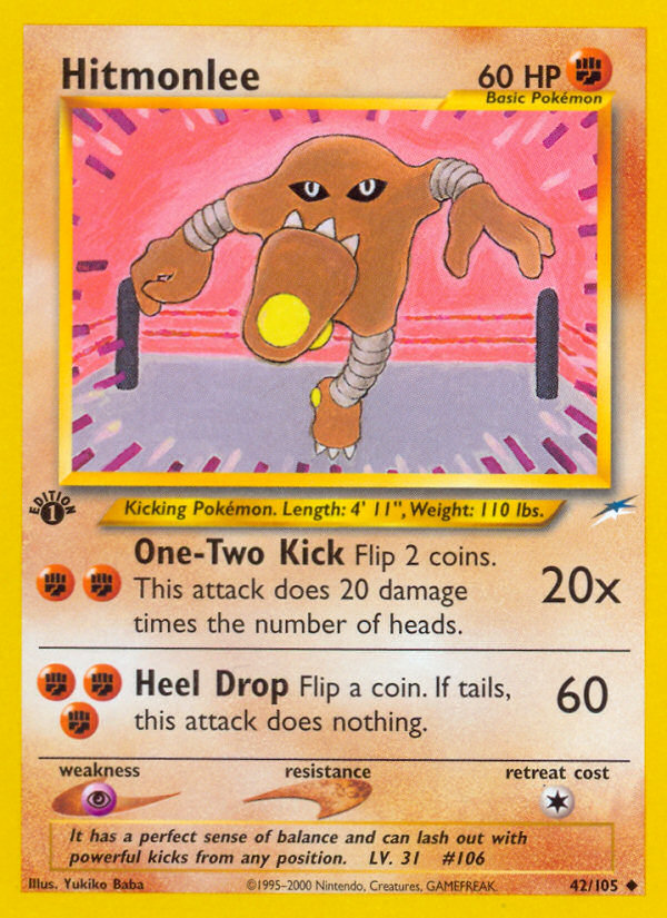 Hitmonlee (42/105) [Neo Destiny 1st Edition] | Exor Games Summserside