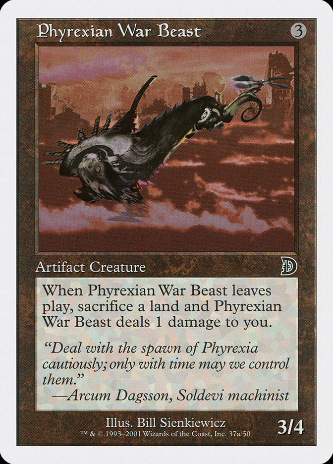 Phyrexian War Beast (Signature on Left) [Deckmasters] | Exor Games Summserside