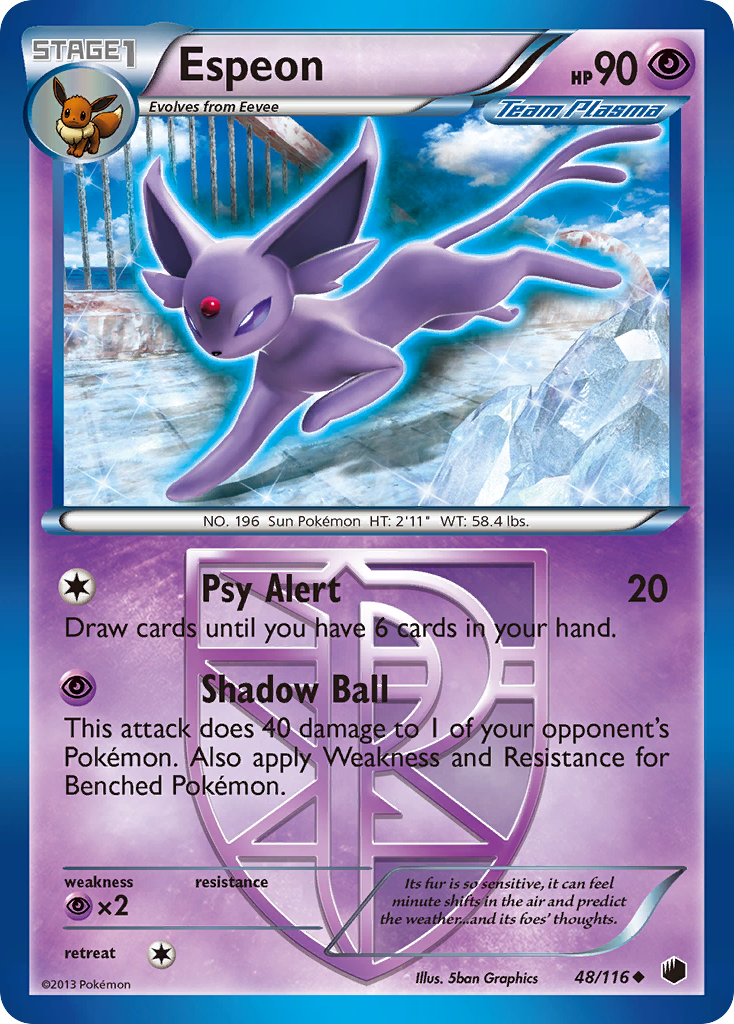 Espeon (48/116) [Black & White: Plasma Freeze] | Exor Games Summserside