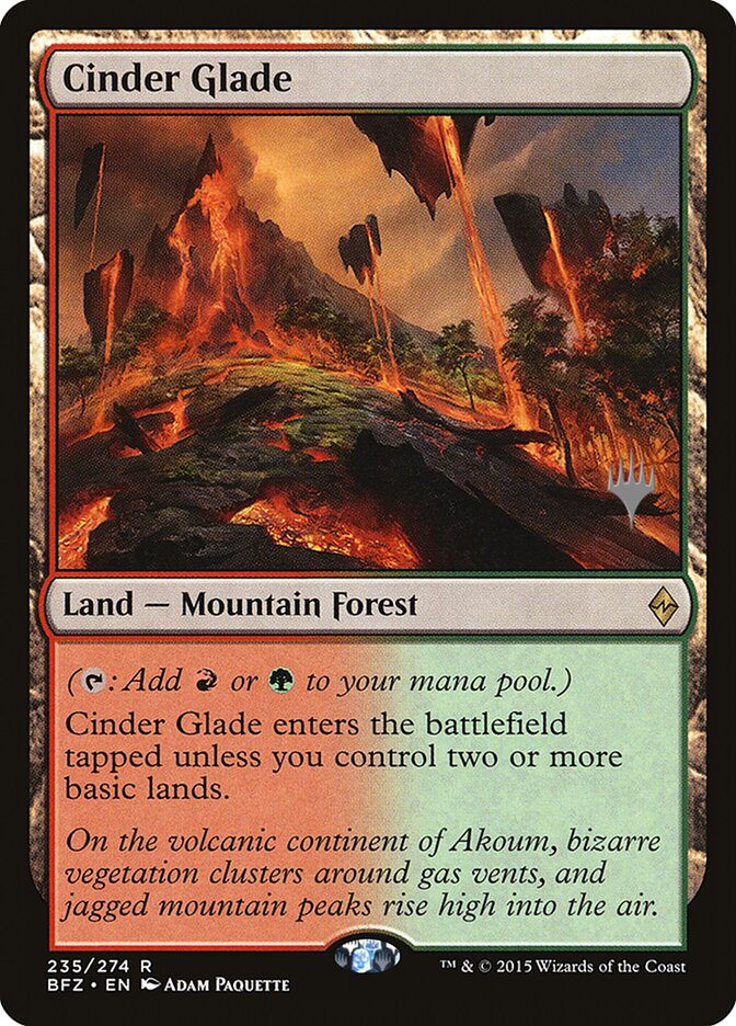 Cinder Glade [Battle for Zendikar Promos] | Exor Games Summserside