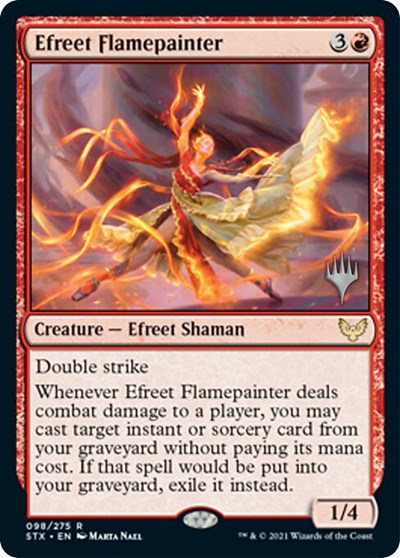 Efreet Flamepainter (Promo Pack) [Strixhaven: School of Mages Promos] | Exor Games Summserside