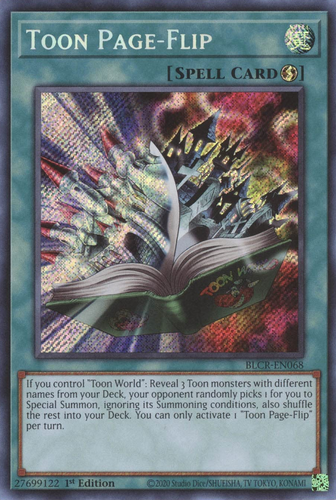 Toon Page-Flip [BLCR-EN068] Secret Rare | Exor Games Summserside