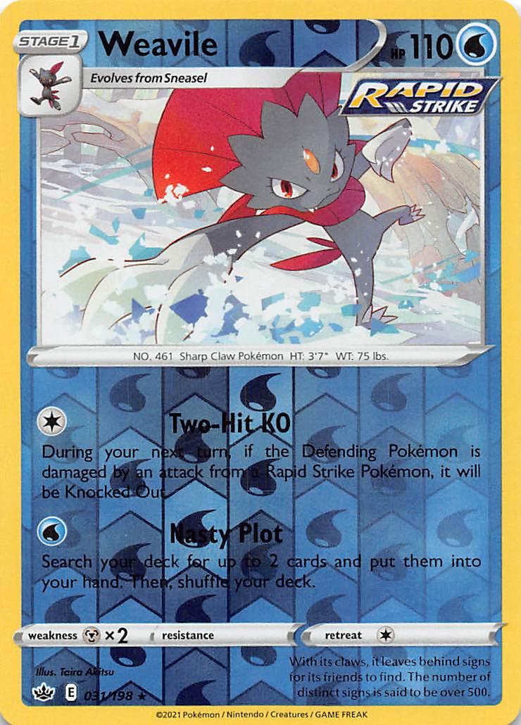 Weavile (031/198) [Sword & Shield: Chilling Reign] | Exor Games Summserside