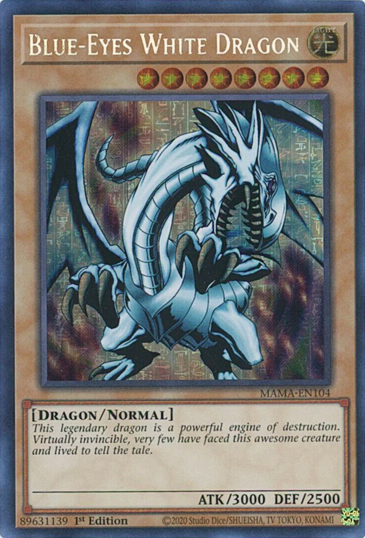 Blue-Eyes White Dragon [MAMA-EN104] Ultra Pharaoh's Rare | Exor Games Summserside