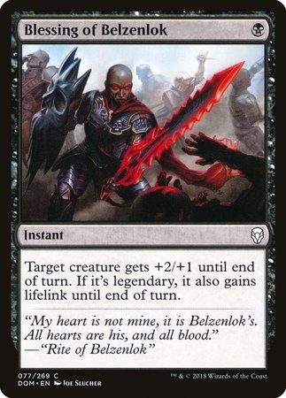 Blessing of Belzenlok [Dominaria] | Exor Games Summserside