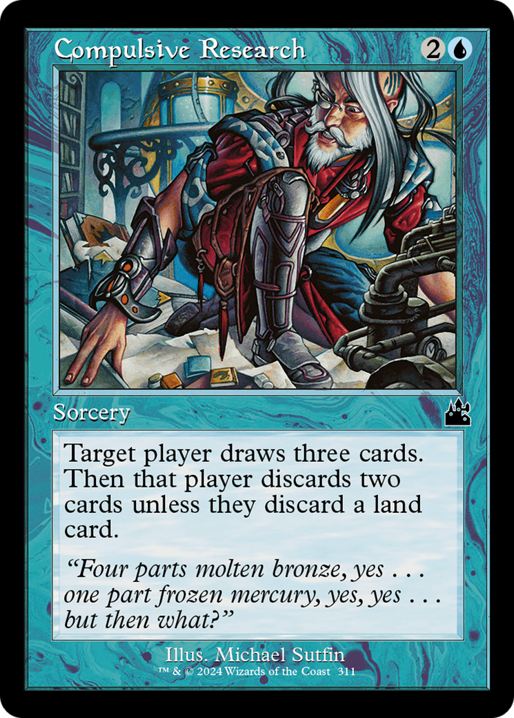 Compulsive Research (Retro Frame) [Ravnica Remastered] | Exor Games Summserside