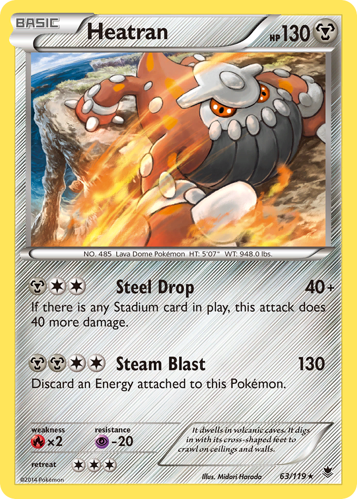 Heatran (63/119) [XY: Phantom Forces] | Exor Games Summserside