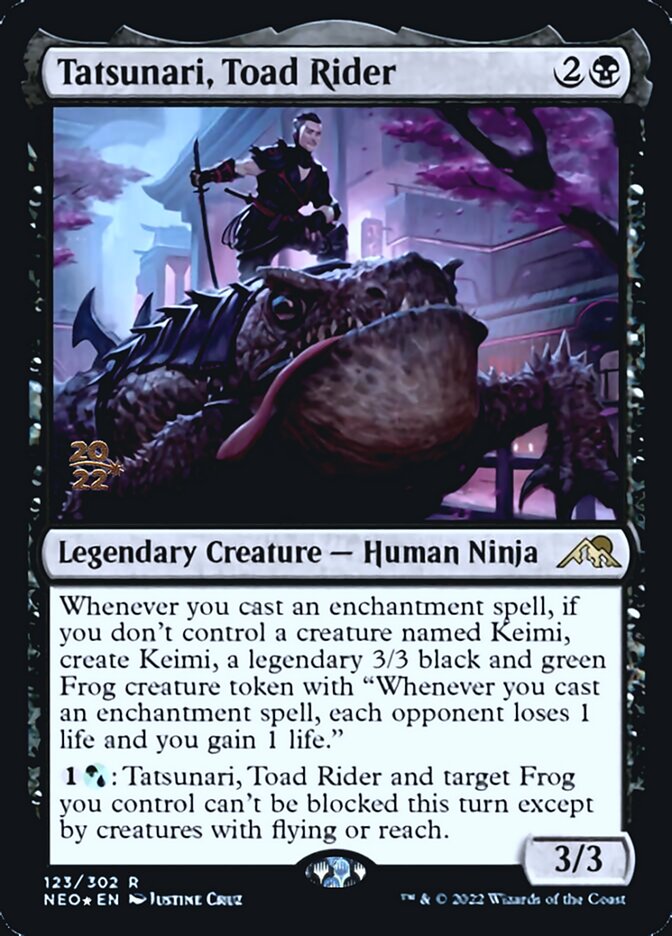 Tatsunari, Toad Rider [Kamigawa: Neon Dynasty Prerelease Promos] | Exor Games Summserside