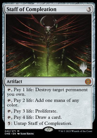 Staff of Compleation (Promo Pack) [Phyrexia: All Will Be One Promos] | Exor Games Summserside