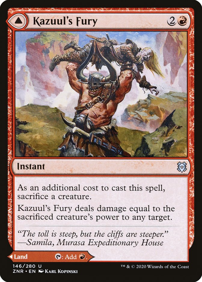 Kazuul's Fury // Kazuul's Cliffs [Zendikar Rising] | Exor Games Summserside