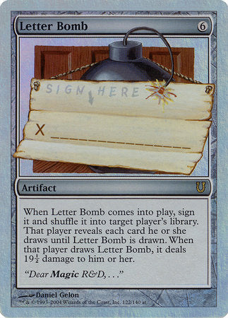 Letter Bomb (Alternate Foil) [Unhinged] | Exor Games Summserside