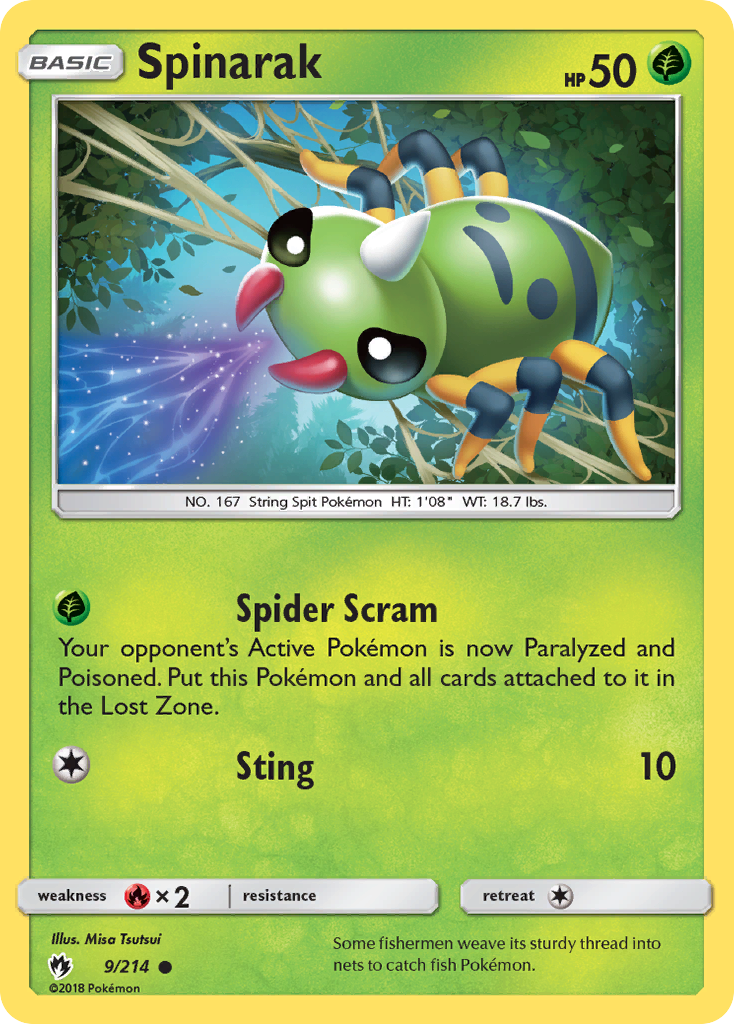 Spinarak (9/214) [Sun & Moon: Lost Thunder] | Exor Games Summserside