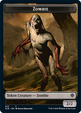 Zombie // Zombie Knight Double-Sided Token [Starter Commander Decks] | Exor Games Summserside