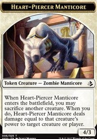 Heart-Piercer Manticore // Warrior Token [Amonkhet Tokens] | Exor Games Summserside