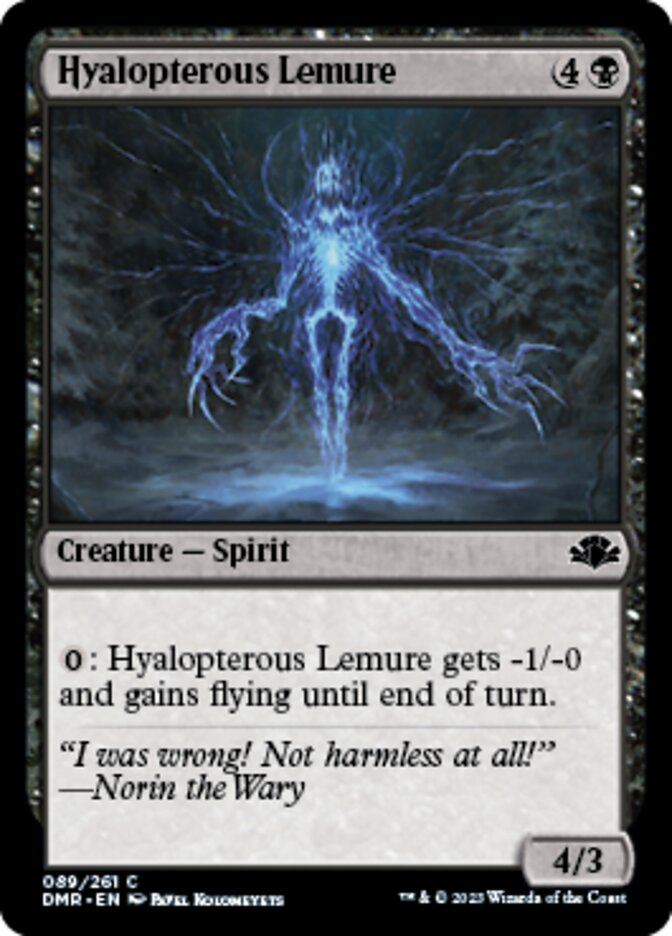 Hyalopterous Lemure [Dominaria Remastered] | Exor Games Summserside