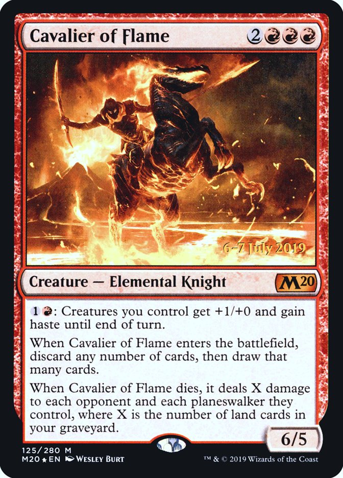 Cavalier of Flame  [Core Set 2020 Prerelease Promos] | Exor Games Summserside