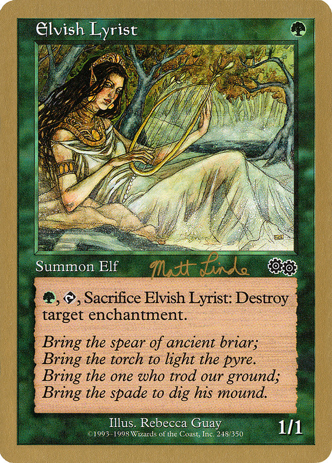 Elvish Lyrist (Matt Linde) [World Championship Decks 1999] | Exor Games Summserside