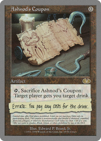 Ashnod's Coupon [Unglued] | Exor Games Summserside