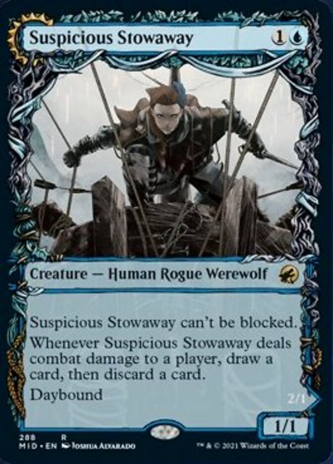 Suspicious Stowaway // Seafaring Werewolf (Showcase Equinox) [Innistrad: Midnight Hunt] | Exor Games Summserside