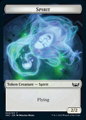 Fish // Spirit Double-sided Token [Streets of New Capenna Tokens] | Exor Games Summserside