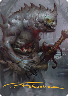 Gray Slaad Art Card (Gold-Stamped Signature) [Commander Legends: Battle for Baldur's Gate Art Series] | Exor Games Summserside