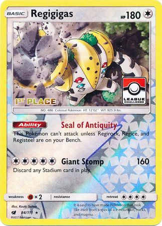 Regigigas (84/111) (League Promo 1st Place) [Sun & Moon: Crimson Invasion] | Exor Games Summserside