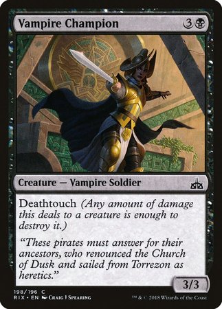 Vampire Champion [Rivals of Ixalan] | Exor Games Summserside