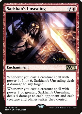 Sarkhan's Unsealing [Core Set 2019 Promos] | Exor Games Summserside