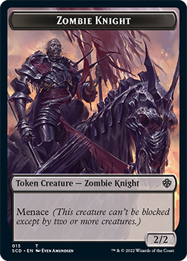 Zombie // Zombie Knight Double-Sided Token [Starter Commander Decks] | Exor Games Summserside