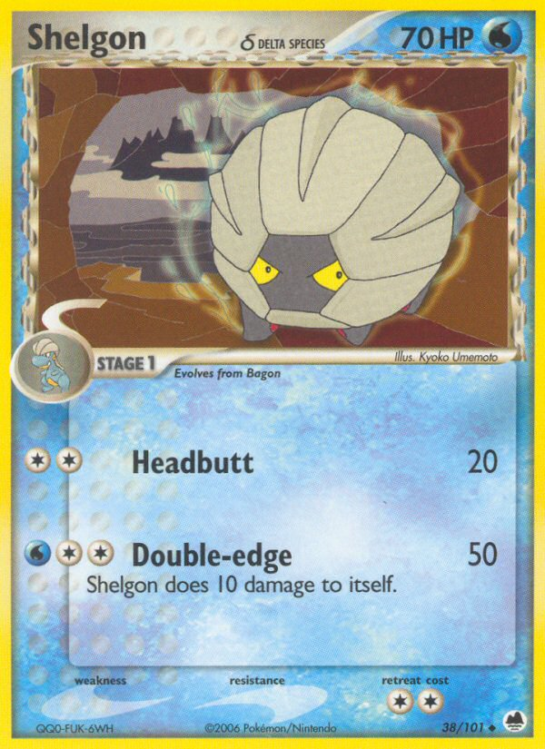 Shelgon (38/101) (Delta Species) [EX: Dragon Frontiers] | Exor Games Summserside