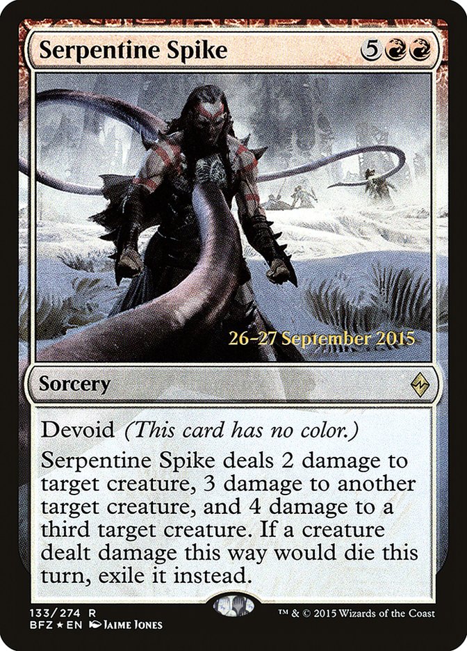 Serpentine Spike  [Battle for Zendikar Prerelease Promos] | Exor Games Summserside