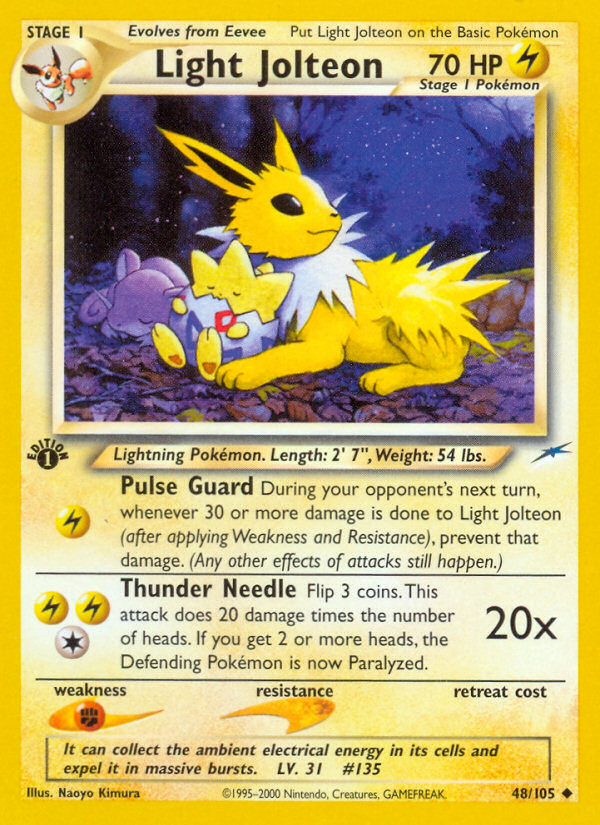 Light Jolteon (48/105) [Neo Destiny 1st Edition] | Exor Games Summserside