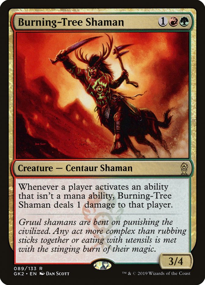 Burning-Tree Shaman [Ravnica Allegiance Guild Kit] | Exor Games Summserside