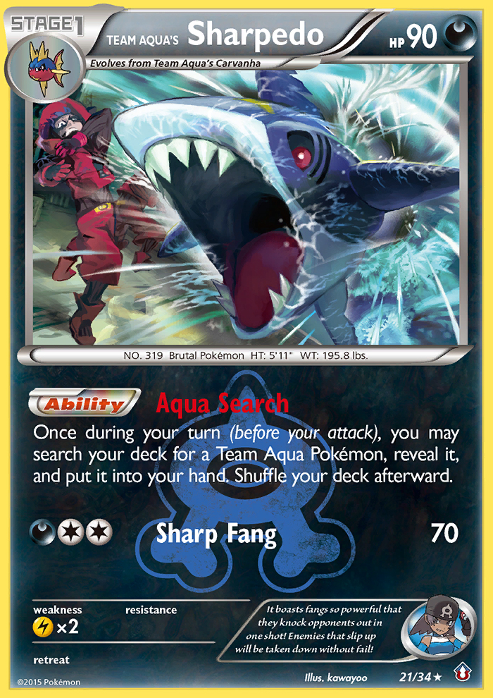 Team Aqua's Sharpedo (21/34) [XY: Double Crisis] | Exor Games Summserside